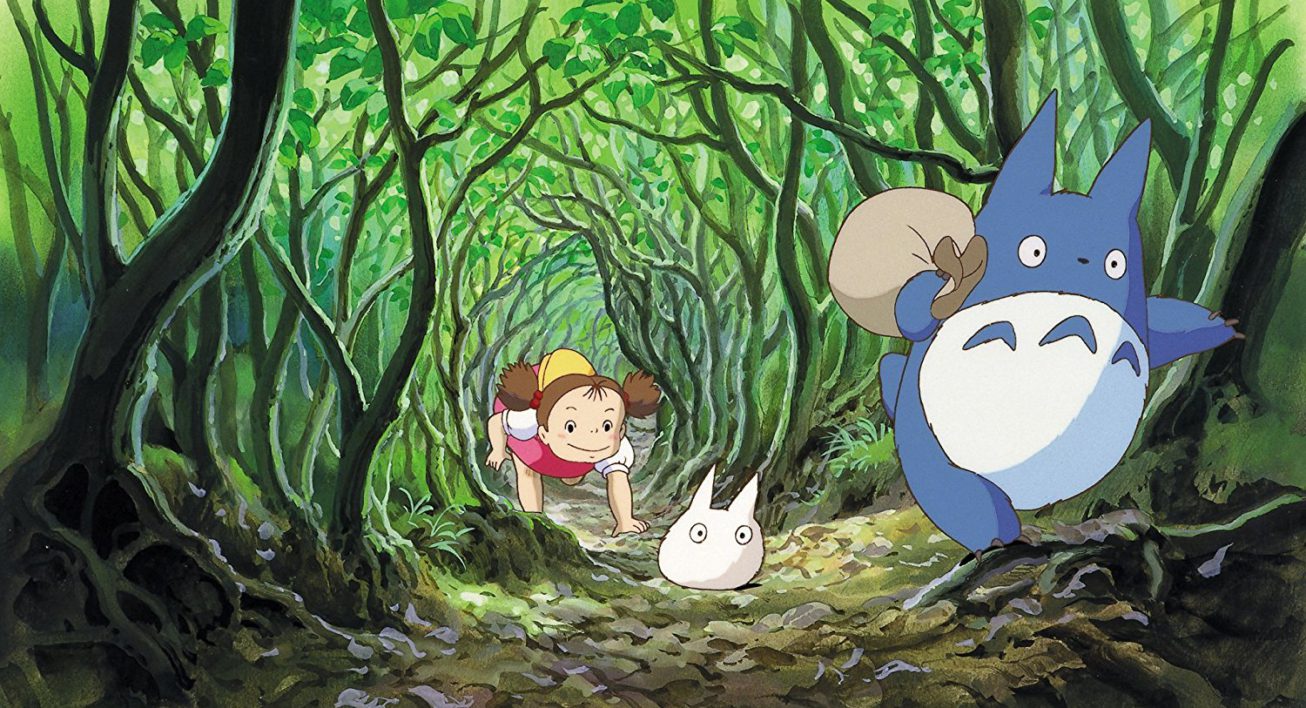 Mei folgt Totoro in seinen Bau